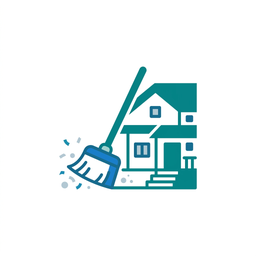 준공 및 특수 청소 서비스 아이콘